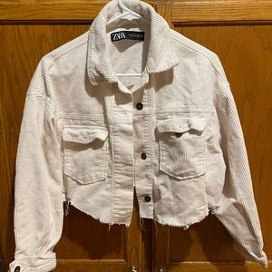 Zara corduroy cropped jacket